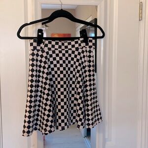 Checkered Skater Skirt